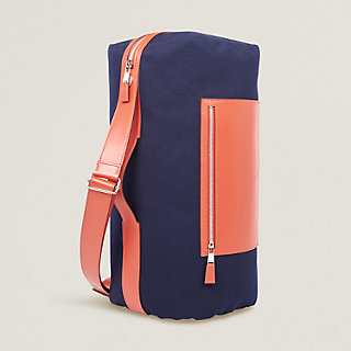 （HERMES）Odyssee Terre Duffle bag HERMES Toile Goeland Idro Calfskin Odyssee Terre Duffle Bag